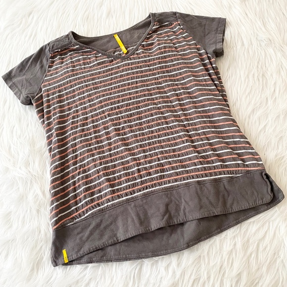 Love Brown Striped Tee - Picture 1 of 4